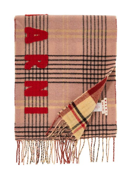 Marni Double Check Wool Scarf