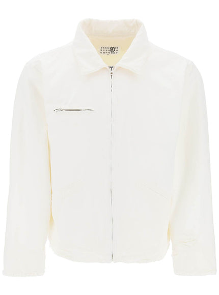 MM6 Maison Margiela distressed cotton canvas jacket