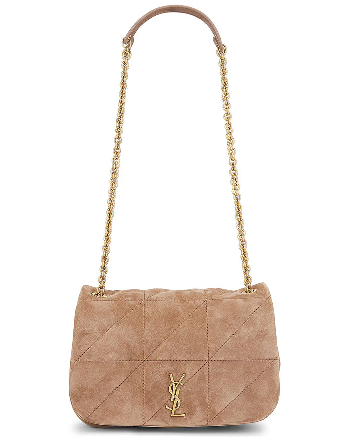 Saint Laurent Mini Jamie 4.3 Suede Shoulder Bag Mini Whisper Pink