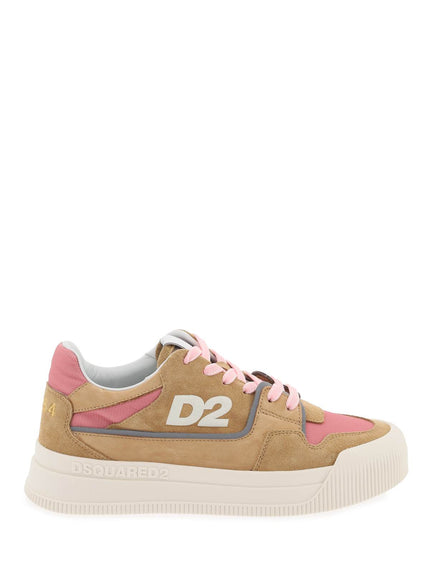 Dsquared2 suede new jersey sneakers in leather