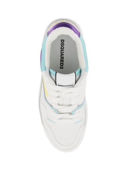 Dsquared2 smooth leather new jersey sneakers in 9