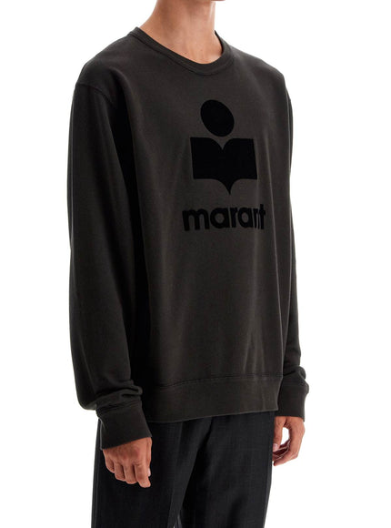 Marant mikoy flocked logo sweatshirt