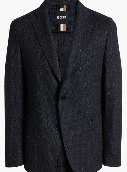 Boss Virgin Wool Blend Herringbone Sport Coat