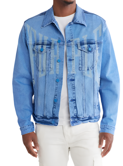 Purple Brand Men's Laser Upper Cut Trucker Jacket