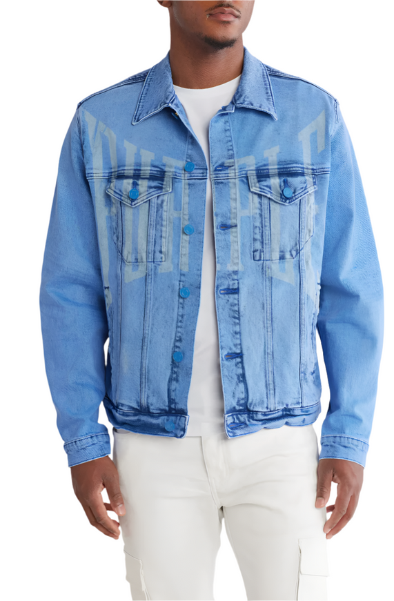 Purple Brand Men's Laser Upper Cut Trucker Jacket