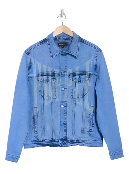 Purple Brand Men's Laser Upper Cut Trucker Jacket