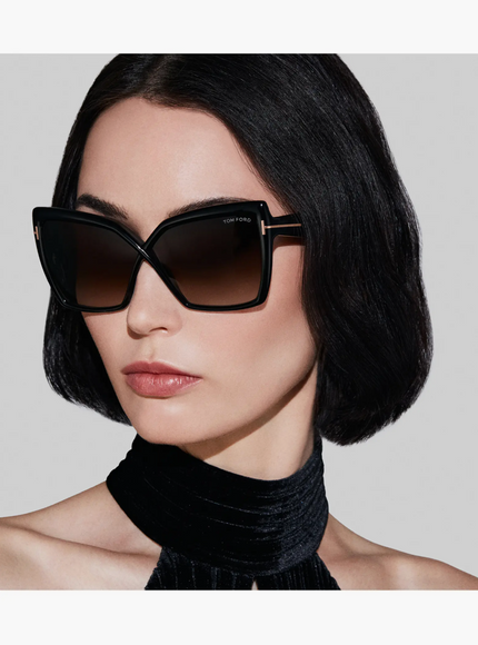 Tom Ford 63mm Oversize Gradient Butterfly Sunglasses
