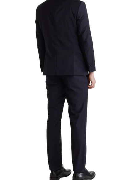 BOSS Huge Genius Dark Blue Two-Button Notch Lapel Wool Suit