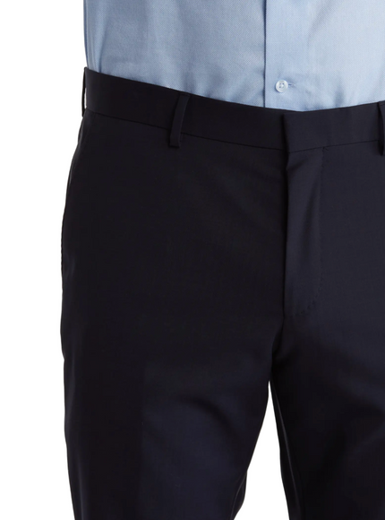 BOSS Huge Genius Dark Blue Two-Button Notch Lapel Wool Suit