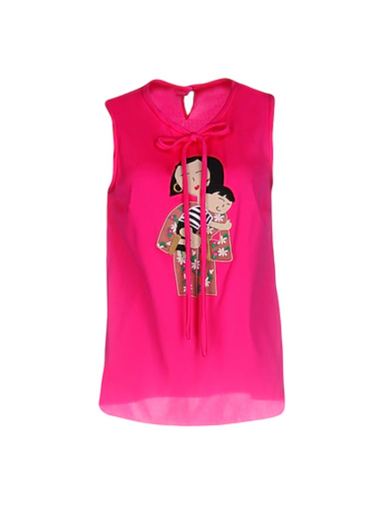 Dolce & Gabbana Sleeveless Crepe Tank Top
