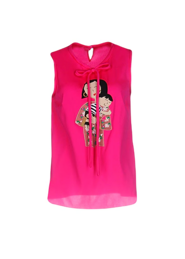 Dolce & Gabbana Sleeveless Crepe Tank Top