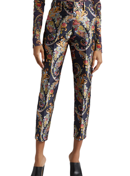 Etro Paisley Jacquard Ankle Trousers