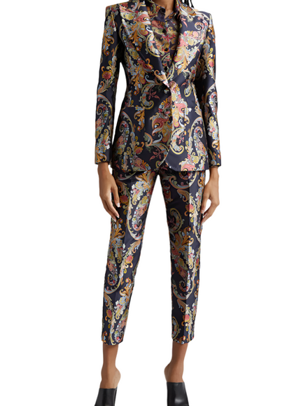 Etro Paisley Jacquard Ankle Trousers