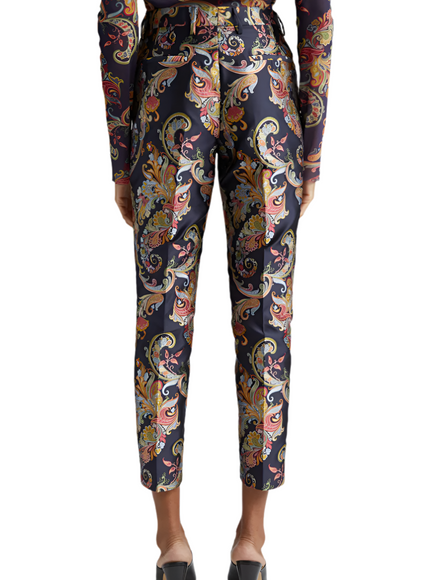 Etro Paisley Jacquard Ankle Trousers