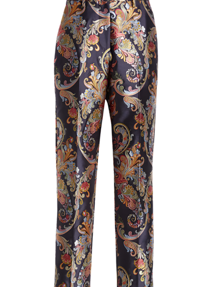 Etro Paisley Jacquard Ankle Trousers