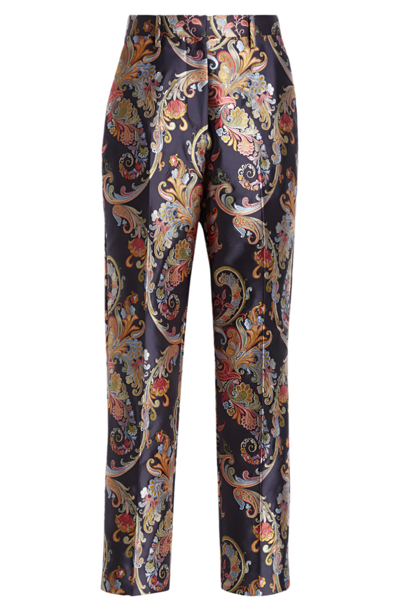 Etro Paisley Jacquard Ankle Trousers