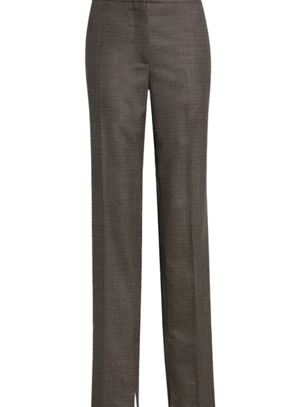 Stella McCartney Slim Fit Check Split Hem Wool Pants