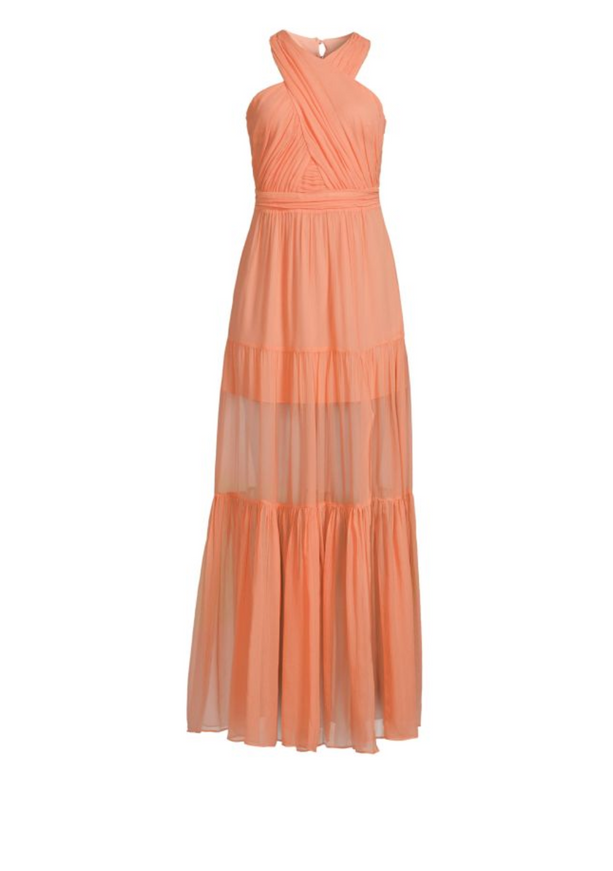 Veronica Beard Florencia Coral Silk dress