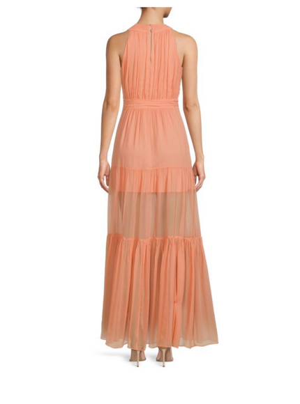 Veronica Beard Florencia Coral Silk dress