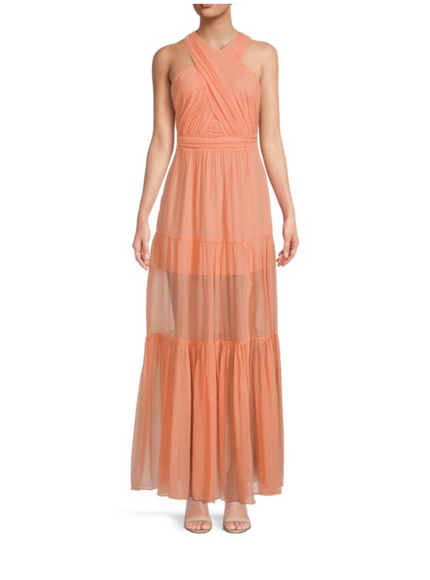 Veronica Beard Florencia Coral Silk dress