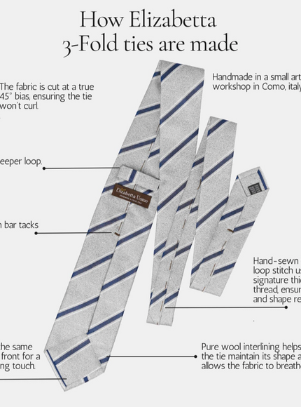 Elizabetta Italian Silk Striped Tie