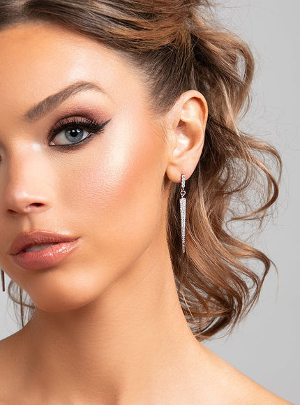 Sloane Crystal Spike Drop Earrings