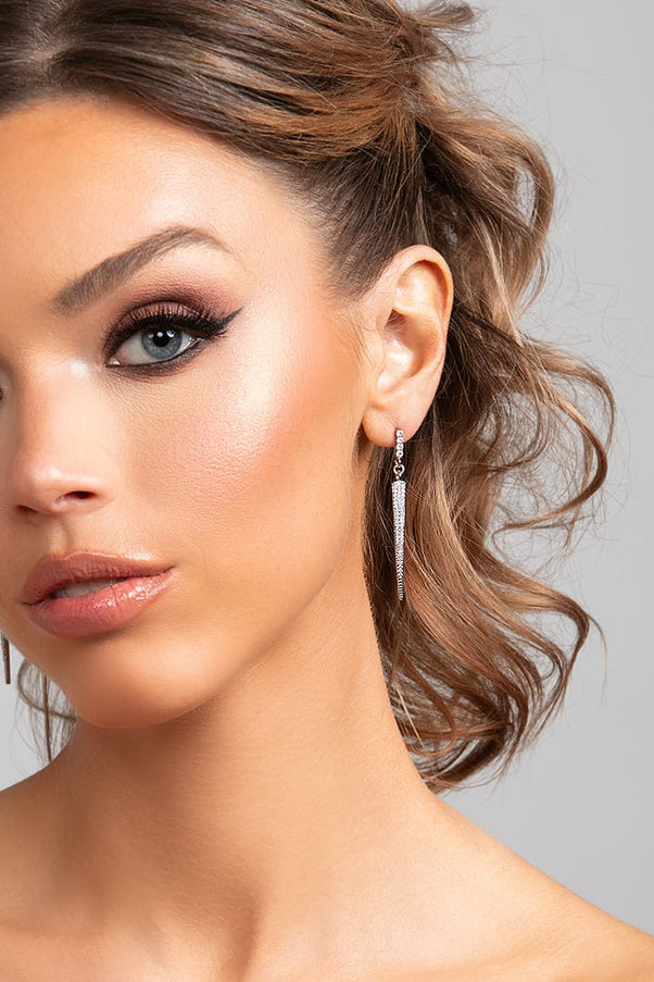 Sloane Crystal Spike Drop Earrings