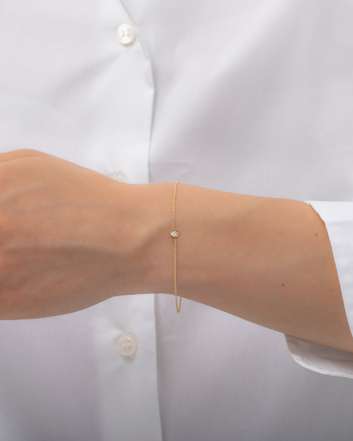 Zoe Lev Small Bezel Diamond Bracelet