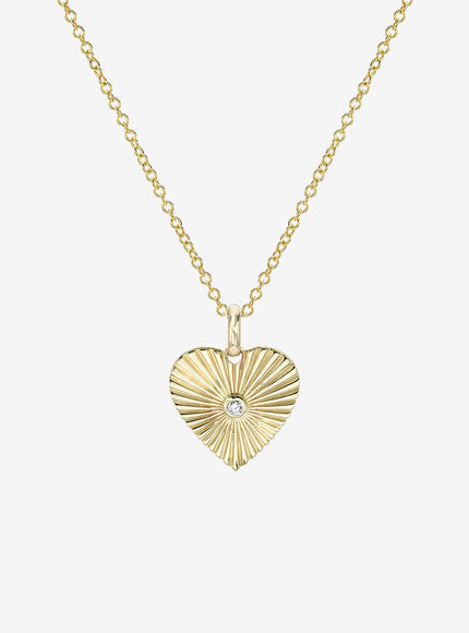 Zoe Lev Small One Love Heart Necklace