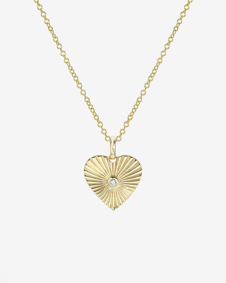 Zoe Lev Small One Love Heart Necklace