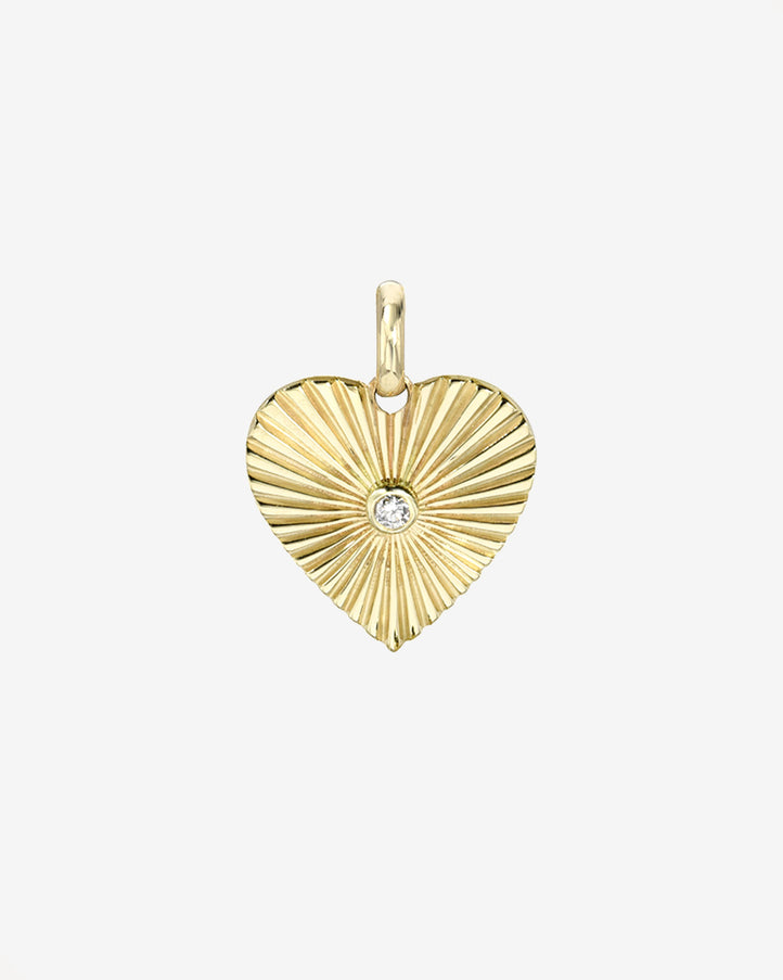 Zoe Lev Small One Love Heart Pendant