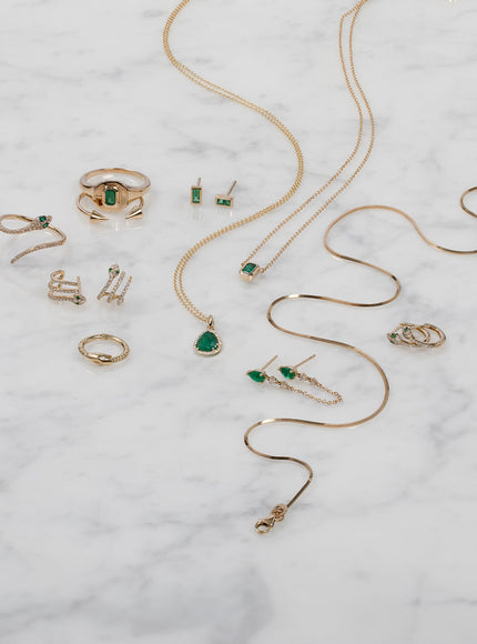 Zoe Lev 14K Gold Snake Chain Necklace