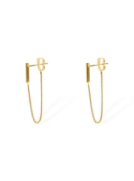 Sophia Bar and Chain Drop Earrings