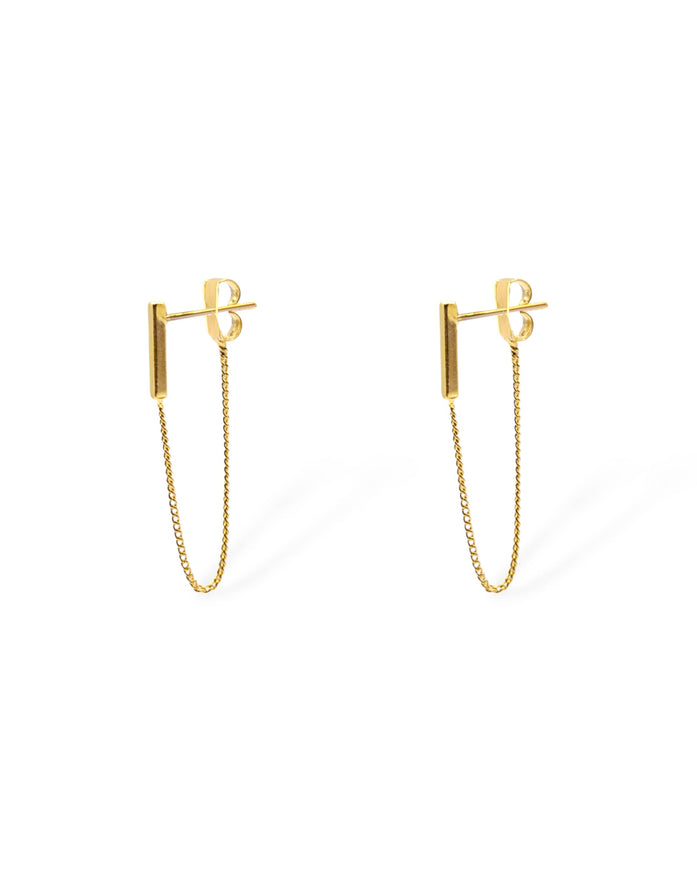Sophia Bar and Chain Drop Earrings