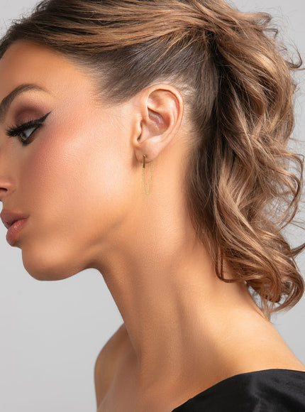 Sophia Bar and Chain Drop Earrings