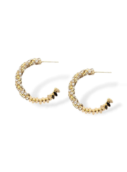 Sparkle Hoop Crystal Earrings