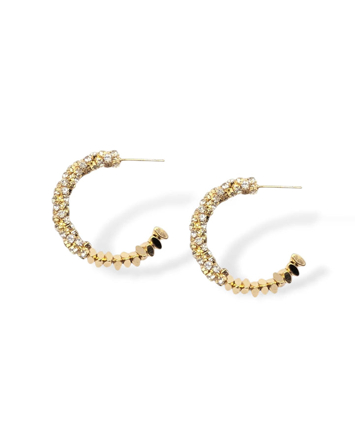 Sparkle Hoop Crystal Earrings