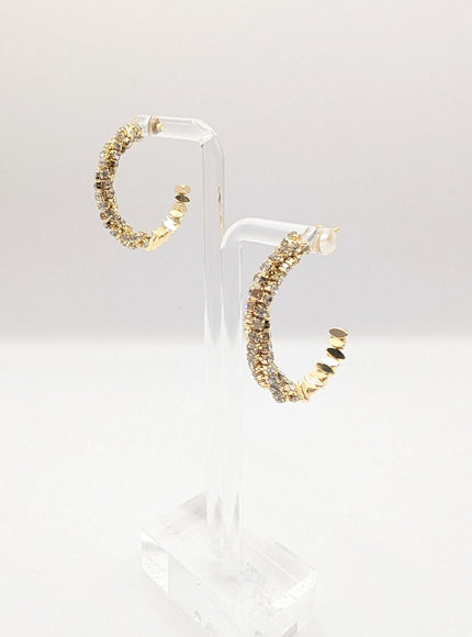 Sparkle Hoop Crystal Earrings