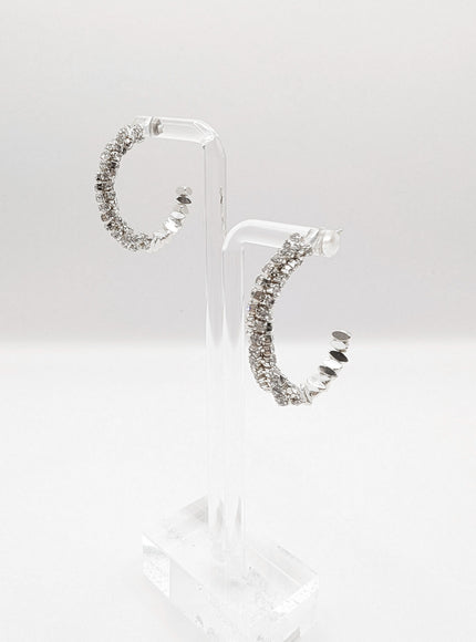 Sparkle Hoop Crystal Earrings