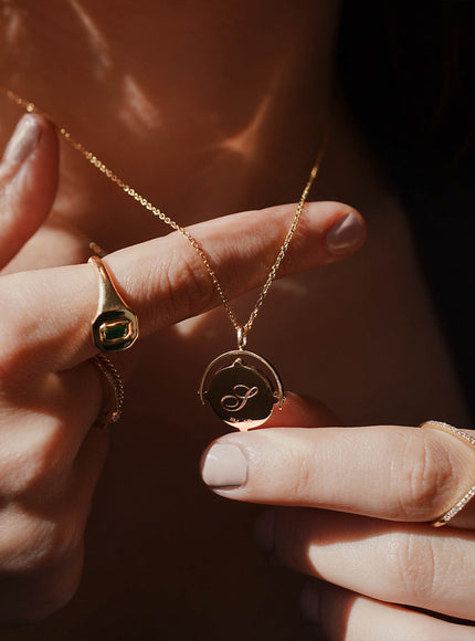 Zoe Lev Spinner Compass Medallion Pendant