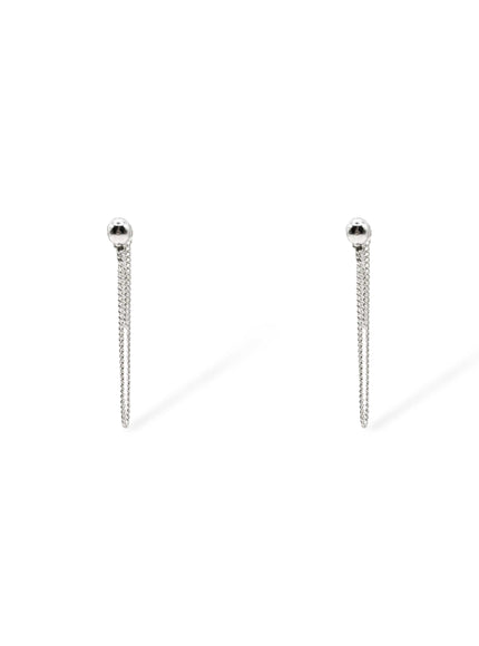 Stevie Ball Post Double Chain Drop Earrings
