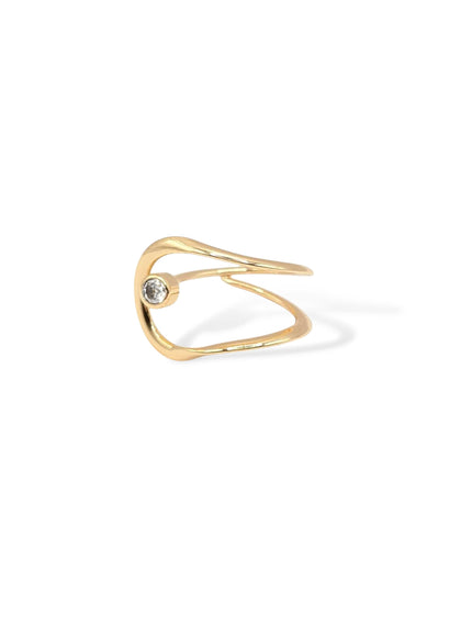 Stellar Wrap Ring with CZ Crystal