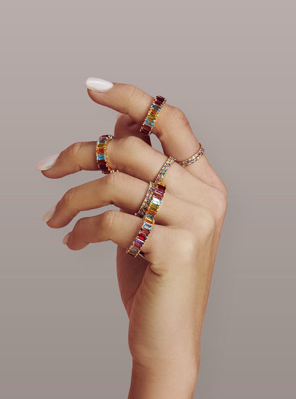Zoe Lev Rainbow Eternity Band