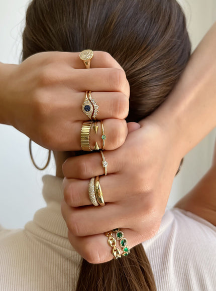 Zoe Lev 14K Gold Dome Band Ring