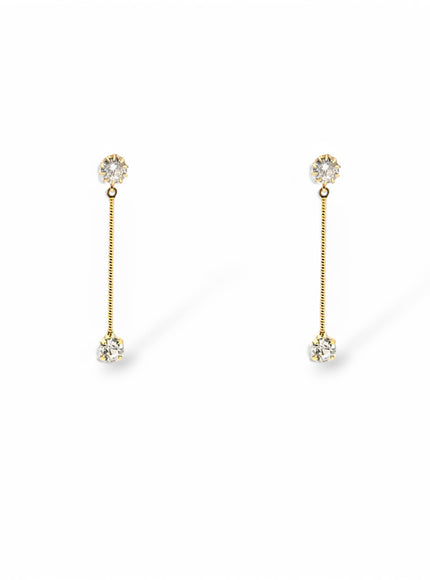 Sylvia Crystal Bar Drop Earrings