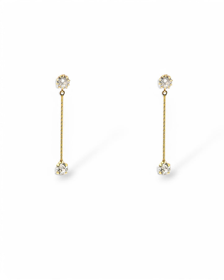 Sylvia Crystal Bar Drop Earrings
