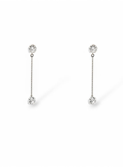 Sylvia Crystal Bar Drop Earrings