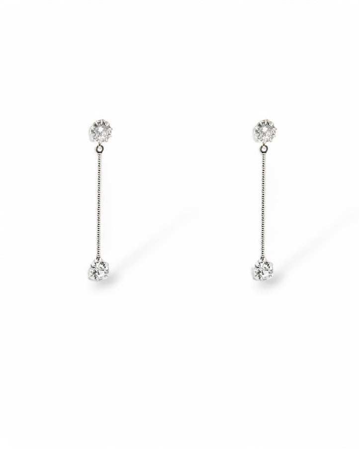 Sylvia Crystal Bar Drop Earrings