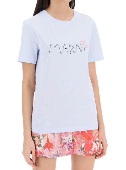 Marni hand-embroidered logo t-shirt