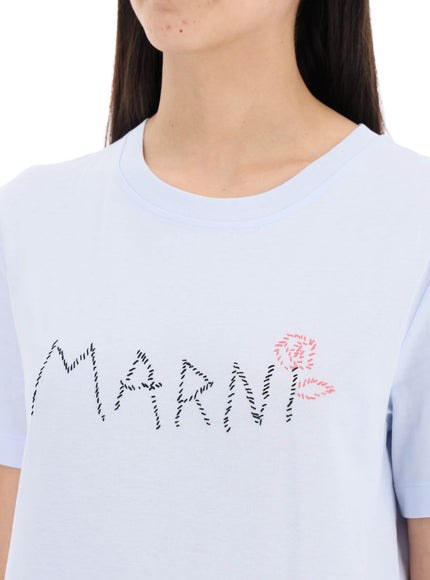 Marni hand-embroidered logo t-shirt